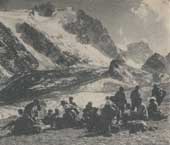 На Талгарском перевале. Вид на цирк ледника Богдановича