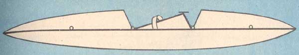Рис. 2. «Верблюд» — вид сбоку. Двухместный катамаран с наплывами